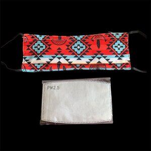 Unisex Native American Reusable Washable Cloth Face Mask With 2 Filters One Size